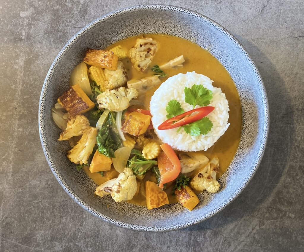 Roasted Cauli and Squash Peppercorn Panang Curry, (Vegan) - The Coconut ...